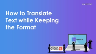 How to translate documents while keeping format