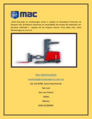 Venta de refacciones para montacargas