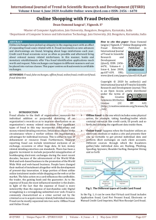 Online Shopping with Fraud Detection