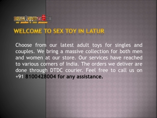 Top Adult Toys In Latur | Call  918100428004