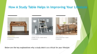 How a Study Table Helps in Improving Your Lifestyle