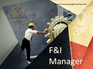 Earn F&I Manager Certification in Only 30 Days - www.financemanagertraining.com