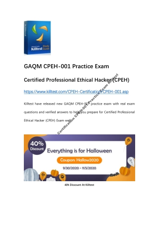 GAQM CPEH Certification CPEH-001 Practice Exam Killtest