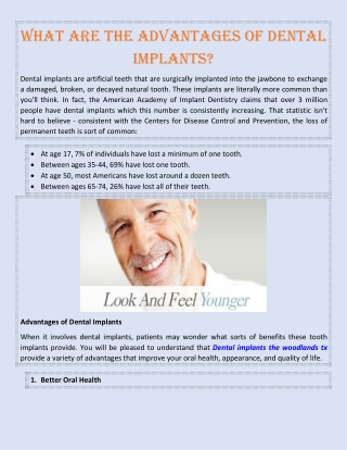 What Are The Advantages Of Dental Implants?