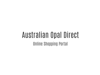 Opals are Australia's National Gemstone