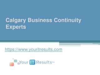 Calgary Business Continuity Experts - www.youritresults.com