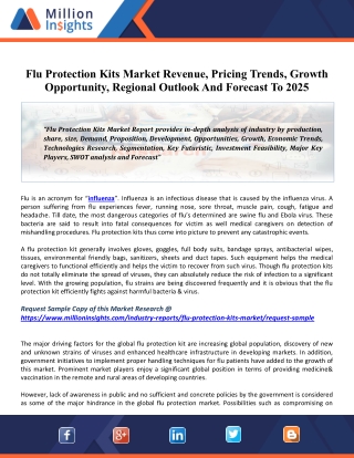 Flu Protection Kits Market Demand, Global Overview, Size, Value Analysis, Leading Players Review and Forecast to 2025