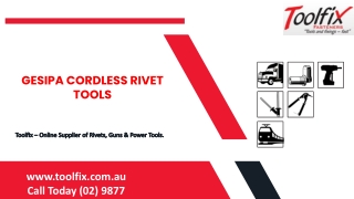 GESIPA CORDLESS RIVET TOOLS