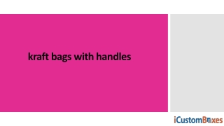 Get 50% Discount On Custom kraft Bags with Handles