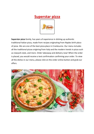 5% Off - Superstar pizza Menu Takeaway Cranbourne, VIC