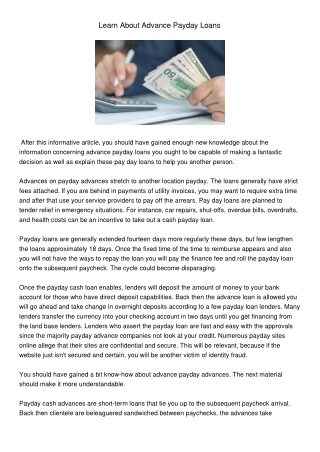 LearnAboutAdvancePaydayLoans