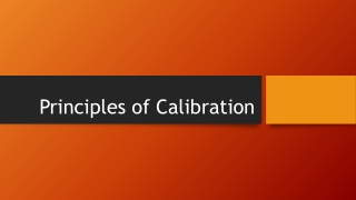 basic Principles of calibration