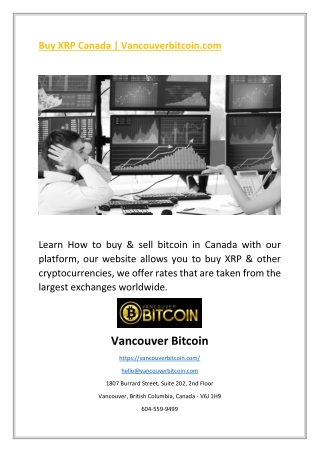 Buy XRP Canada | Vancouverbitcoin.com