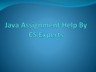 Java Assignment Help By CS Experts