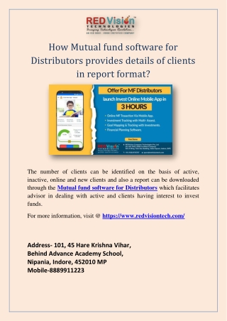 How Mutual fund software for distributors helps advisors in allocating assets?