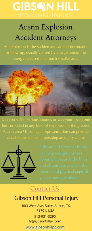 Austin Explosion Accident Lawyers
