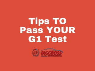 G1 G2 driving school Oakville - Bigg Boss Driving School