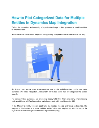 How to Plot Categorized Data for Multiple Entities in Dynamics Map Integration