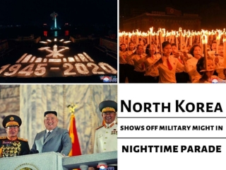 North Korea shows off military might in nighttime parade