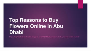 Top Reasons to Buy Flowers Online in Abu Dhabi