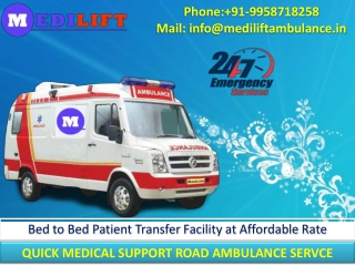 Finest ICU Ambulance Service in Ashok Nagar and Bahu Bazaar Ranchi by Medilift