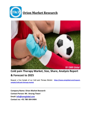 Cold pain Therapy Market Size, Industry Trends, Share and Forecast 2019-2025