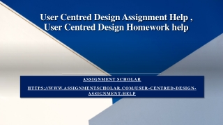User Centred Design Assignment Help ,