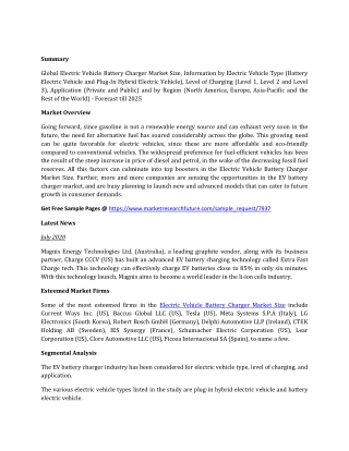 Electric Vehicle Battery Charger Market Size