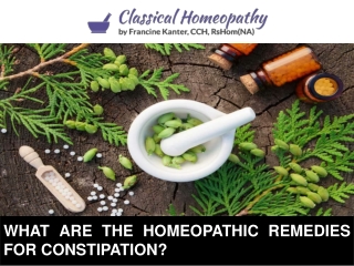 What Are the Homeopathic Remedies for Constipation?