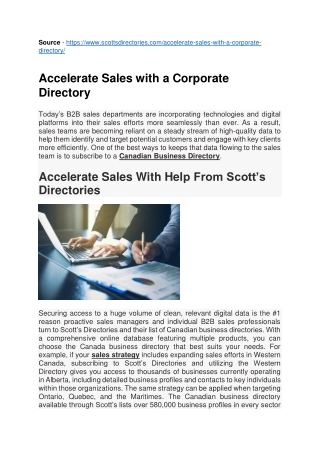 Accelerate Sales with a Corporate Directory