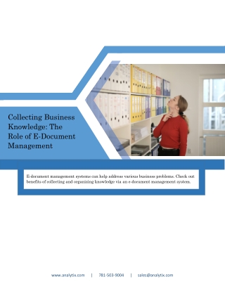 Collecting Business Knowledge: The Role of E-Document Management