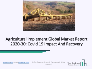 Trends Of Agricultural Implement Market Reviewed For 2020 With Industry Outlook