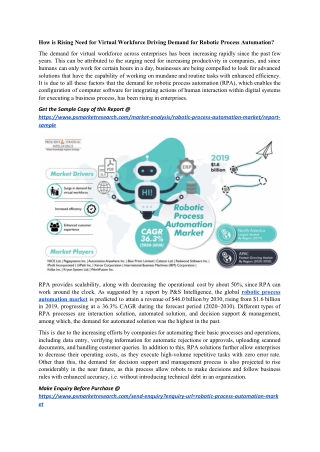 How is Rising Need for Virtual Workforce Driving Demand for Robotic Process Automation?