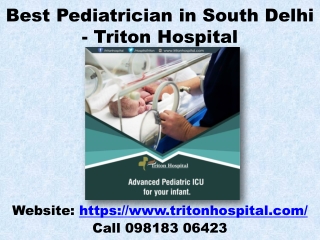 Best Pediatrician in South Delhi - Triton Hospital