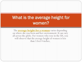 What Is The Perfect Height For Women