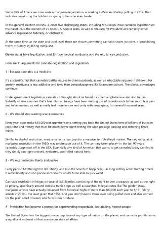 Marijuana Legalization & Regulation Arguments, and Facts, to Help You Best Decide on Election Day