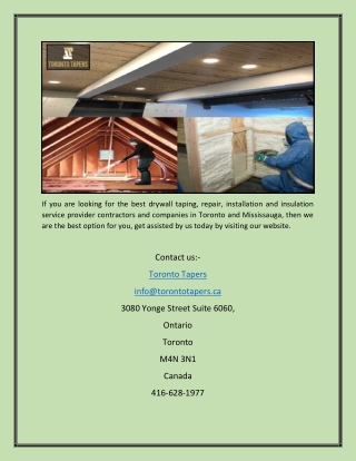 Drywall Mississauga | Torontotapers.ca