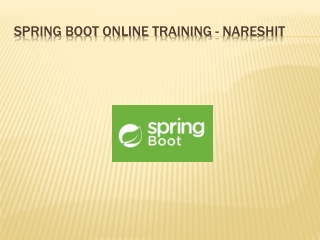 Spring Boot Online Training - NareshIT