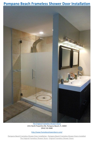 Pompano Beach Frameless Shower Door Installation