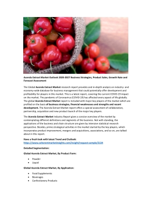 Acerola Extract Market