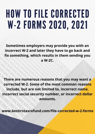 How to File Corrected W-2 Forms