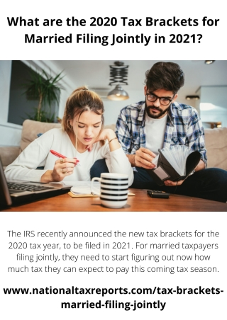 What are the 2020 Tax Brackets for Married Filing Jointly in 2021?