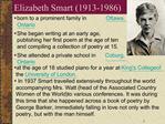 Elizabeth Smart 1913-1986