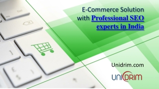 E commerce Solution by Professional SEO experts in India Unidrim