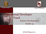 Professional Developer Track