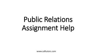Public Relations Assignment Help