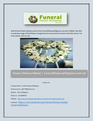 Flower Delivery Bulacan | Funeralflowersphilippines.com.ph
