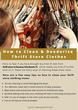 How to Clean & Deodorize Thrift Store Clothes