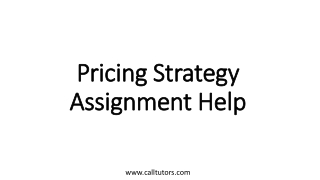 Pricing Strategy Assignment Help
