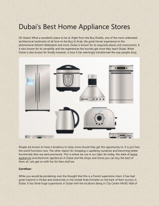 Home Appliances Sale Dubai